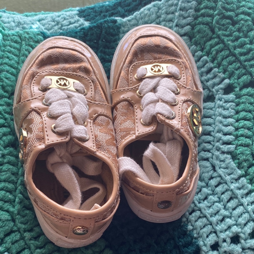 Michael Kors Kids' Shimmering Gold Sneakers